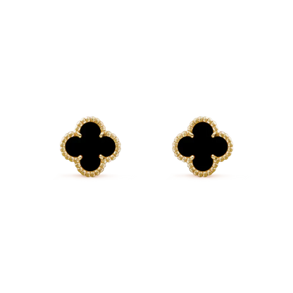 [Lumi Jewellery]CLOVER MINI 9.5MM BLACK MOP EARRINGS
