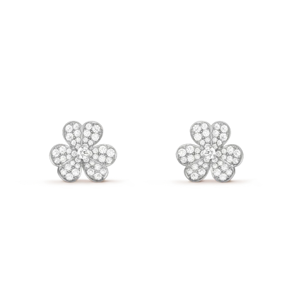 [Lumi Jewellery]CLOVER COMOS DIAMOND EARRINGS SILVER