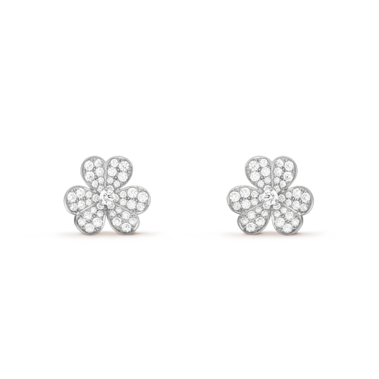 [Lumi Jewellery]CLOVER COMOS DIAMOND EARRINGS SILVER