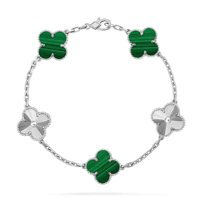 [Lumi Jewellery] CLOVER 5 MOTIF MALACHITE BRACELET COLLECTION