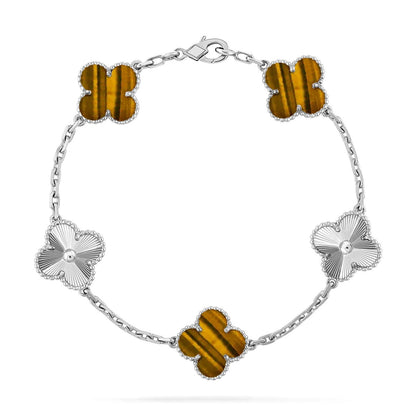 [Lumi Jewellery] CLOVER 5 MOTIFS TIGER EYE BRACELET COLLECTION