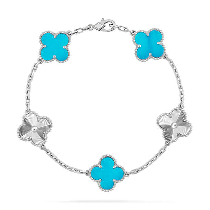 [Lumi Jewellery] CLOVER 5 MOTIF TURQUOISE BRACELET COLLECTION