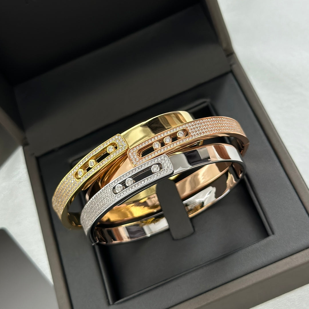 [Lumi]Move Noa Rose Gold Pav茅 Diamond Bangle Bracelet
