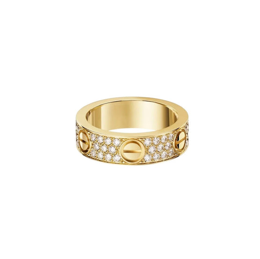 [Lumi Jewelery]LOVE RING 5.5MM DIAMONDS PAVED