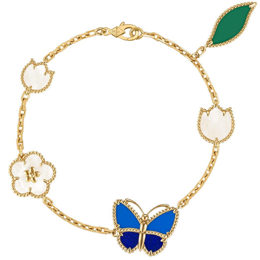 [Lumi Jewellery]LUCKY SPRING BUTTERFLY 5 MOTIF BRACELET