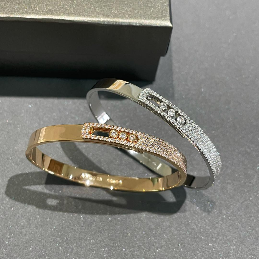 [Lumi]Move Noa Rose Gold Pav茅 Diamond Bangle Bracelet
