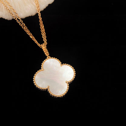 [Lumi Jewellery]CLOVER 25MM MOP LARGE PENDANT NECKLACE