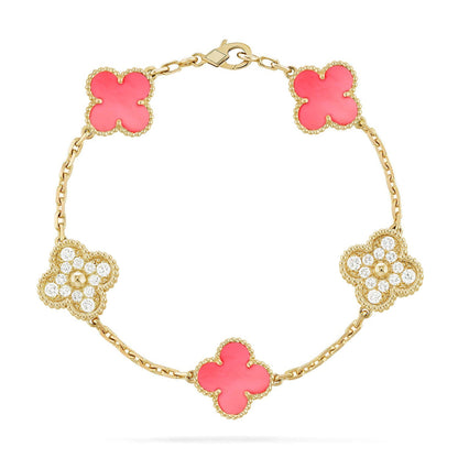 [Lumi Jewellery] CLOVER 5 MOTIFS  PINK MOP BRACELET COLLECTION