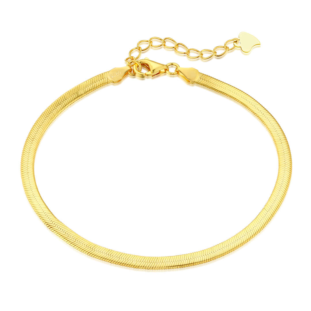 [Lumi Jewellery]Flat Snake Bone Chain Blade Necklace