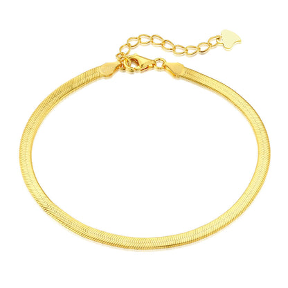 [Lumi Jewellery]Flat Snake Bone Chain Blade Necklace