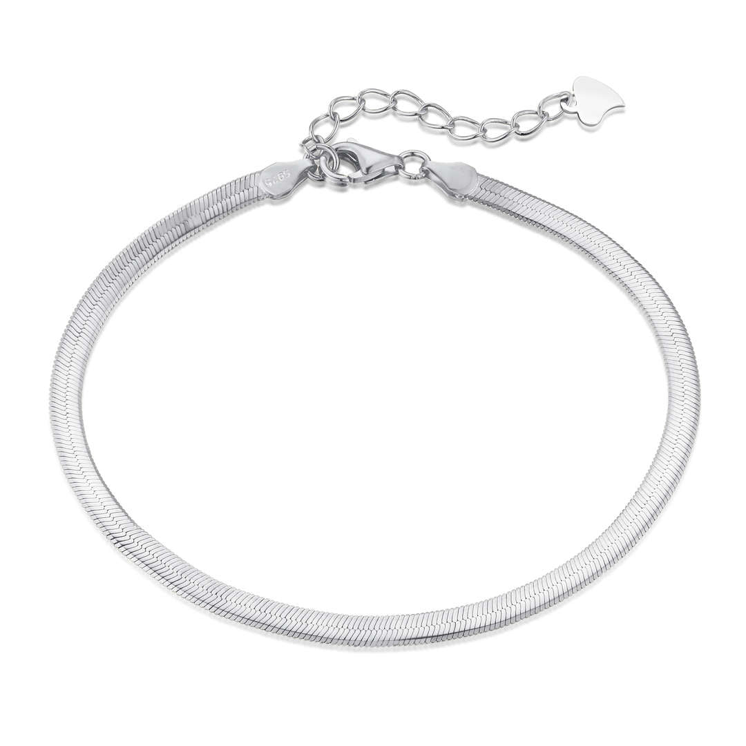 [Lumi Jewellery]Flat Snake Bone Chain Blade Necklace