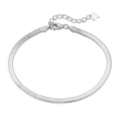 [Lumi Jewellery]Flat Snake Bone Chain Blade Necklace