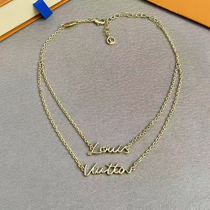 [Lumi Jewellery]LV Script Necklace