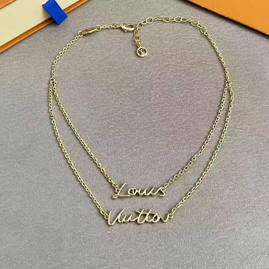 [Lumi Jewellery]LV Script Necklace