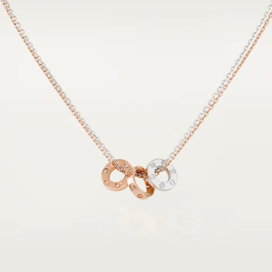 [Lumi Jewelery]LOVE 6 DIAMOND PENDANT NECKLACE