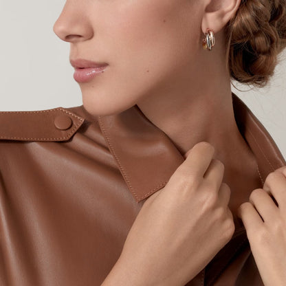 [Lumi Jewelery]TRINITY ON DIAMOND CLASSIC EARRINGS