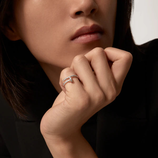 [Lumi Jewellery]JUSTE RING 1.8MM SILVER DIAMONDS