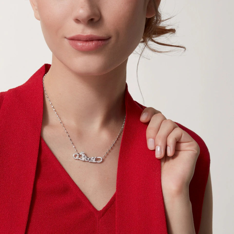 [Lumi Jewelery]PANTHERE PAVED DIAMOND NECKLACE