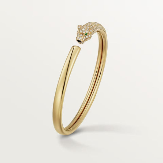 [Lumi Jewelery]PANTHERE HALF DIAMOND OPEN BRACELET