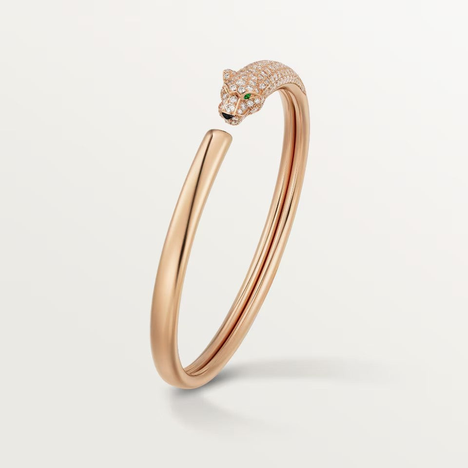 [Lumi Jewelery]PANTHERE HALF DIAMOND OPEN BRACELET