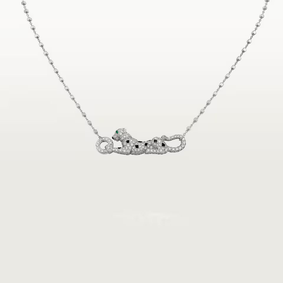 [Lumi Jewelery]PANTHERE PAVED DIAMOND NECKLACE