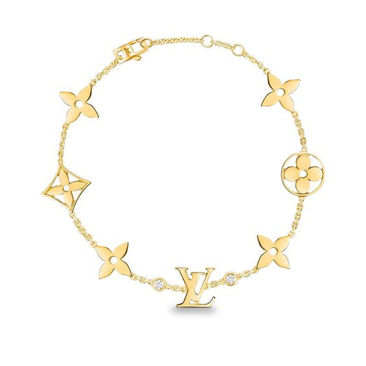 [Lumi Jewellery]STAR AND SUN 7 MOTIFS GOLD BRACELET