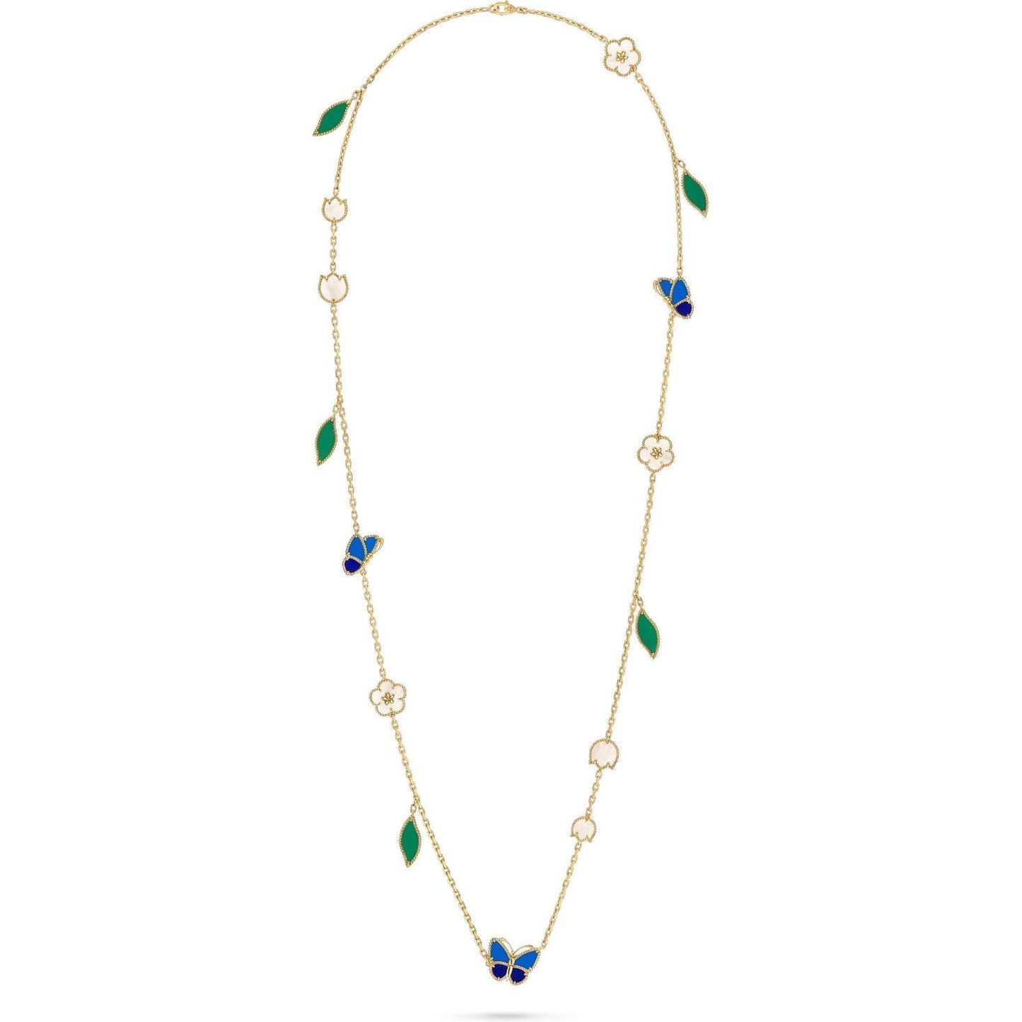[Lumi Jewellery]LUCKY SPRING BUTTERFLY 15 FLOWER NECKLACE
