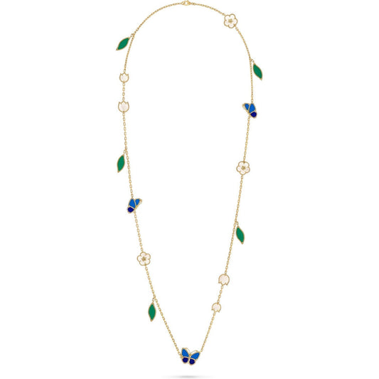 [Lumi Jewellery]LUCKY SPRING BUTTERFLY 15 FLOWER NECKLACE