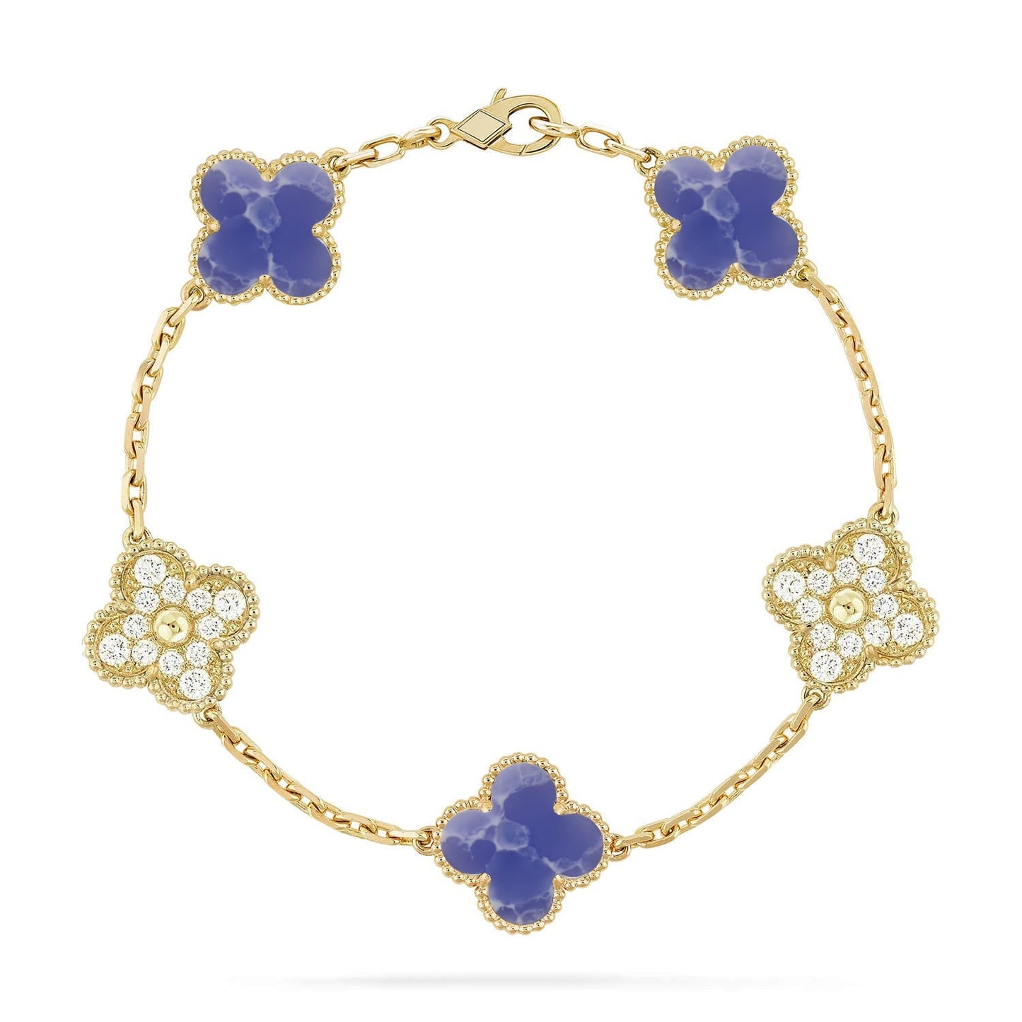[Lumi Jewellery]CLOVER 5 MOTIF BLUE VEINS BRACELET COLLECTION