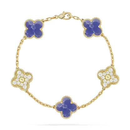 [Lumi Jewellery]CLOVER 5 MOTIF BLUE VEINS BRACELET COLLECTION