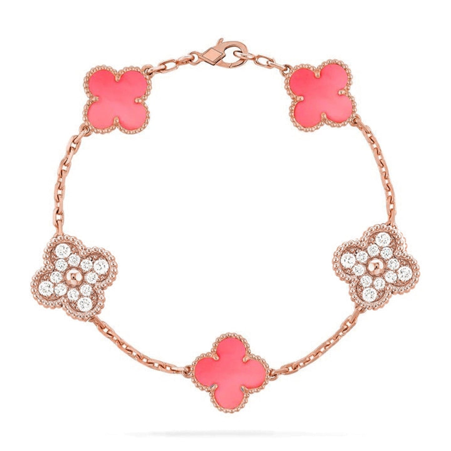 [Lumi Jewellery] CLOVER 5 MOTIFS  PINK MOP BRACELET COLLECTION