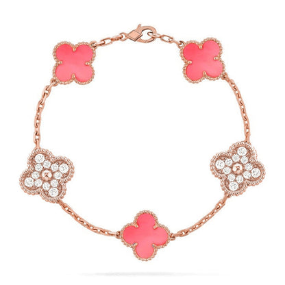 [Lumi Jewellery] CLOVER 5 MOTIFS  PINK MOP BRACELET COLLECTION