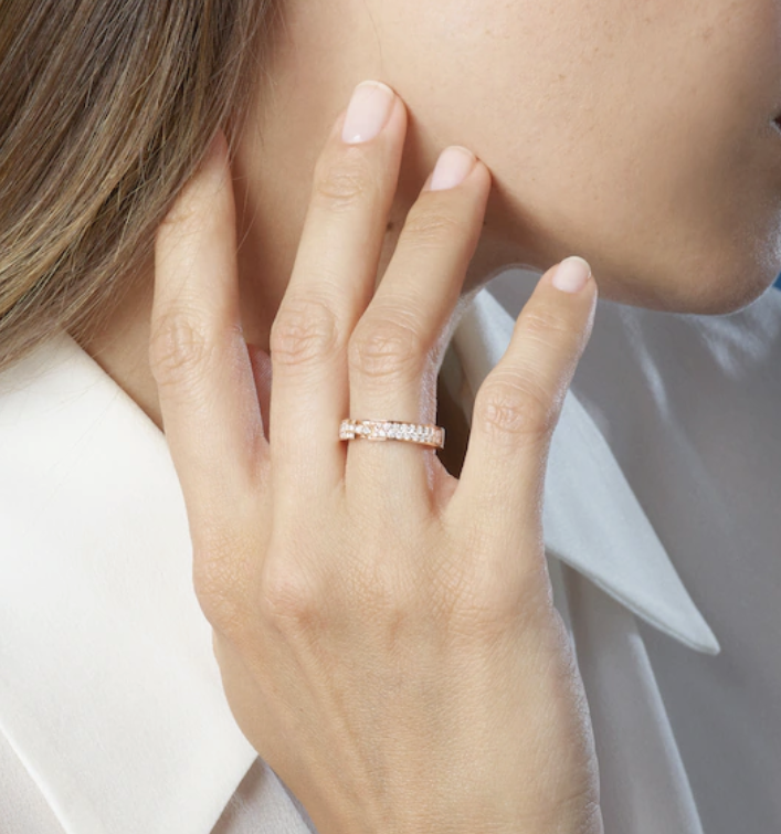 [Lumi Jewellery]ALLIANCE LIENS VIDENCE PAVED DIAMOND 4MM RING