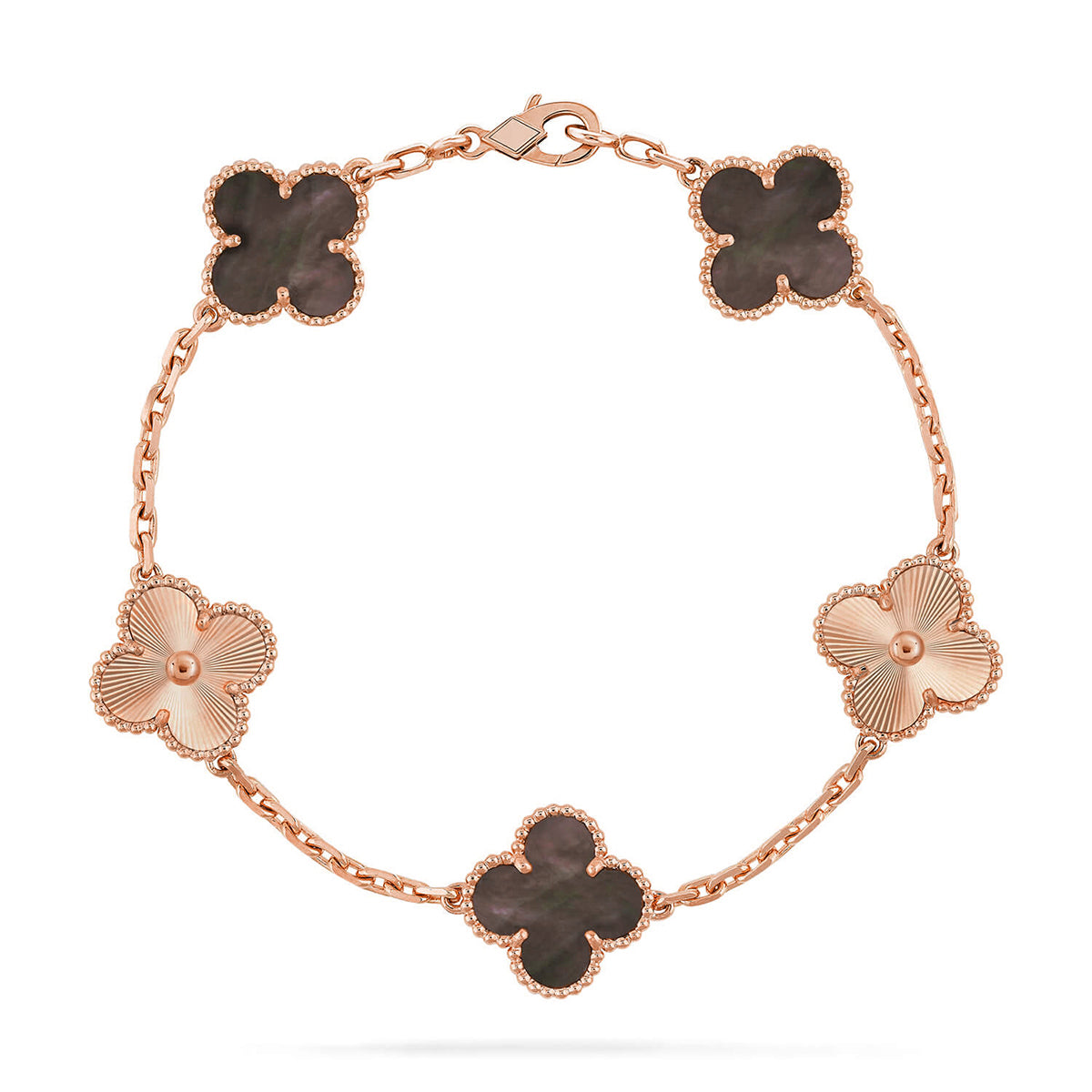 [Lumi Jewellery] CLOVER 5 MOTIF GRAY MOP BRACELET COLLECTION