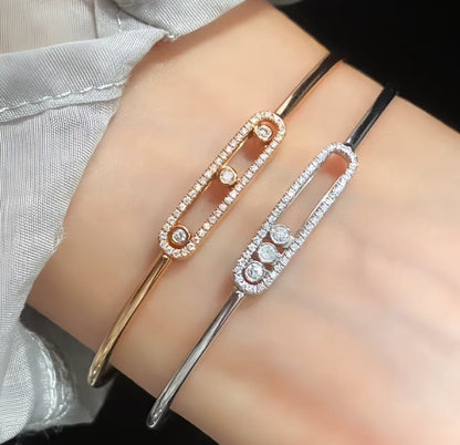 [Lumi]Move Pav茅 Diamond Bangle Bracelet M