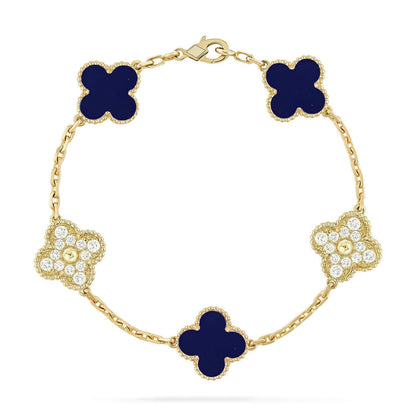 [Lumi Jewellery]CLOVER 5 MOTIF LAPIS LAZULI BRACELET COLLECTION