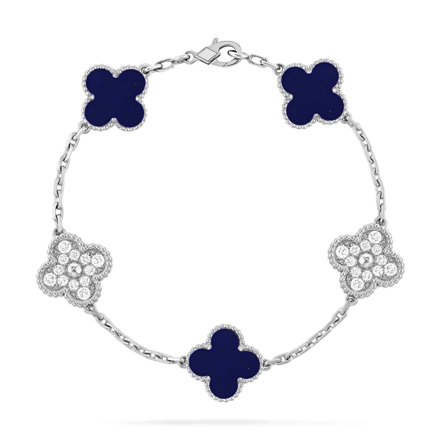 [Lumi Jewellery]CLOVER 5 MOTIF LAPIS LAZULI BRACELET COLLECTION
