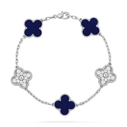 [Lumi Jewellery]CLOVER 5 MOTIF LAPIS LAZULI BRACELET COLLECTION