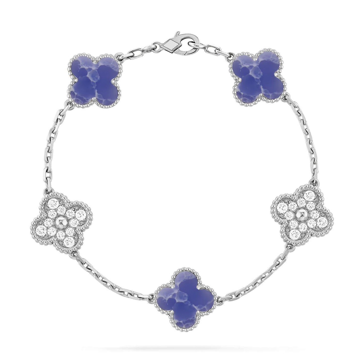 [Lumi Jewellery]CLOVER 5 MOTIF BLUE VEINS BRACELET COLLECTION