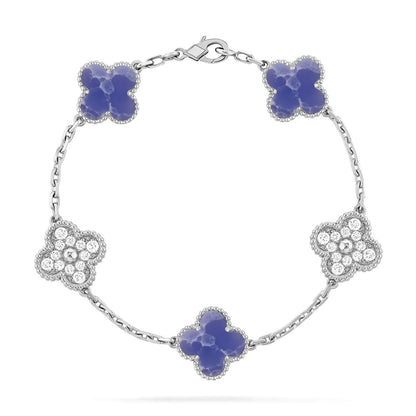 [Lumi Jewellery]CLOVER 5 MOTIF BLUE VEINS BRACELET COLLECTION