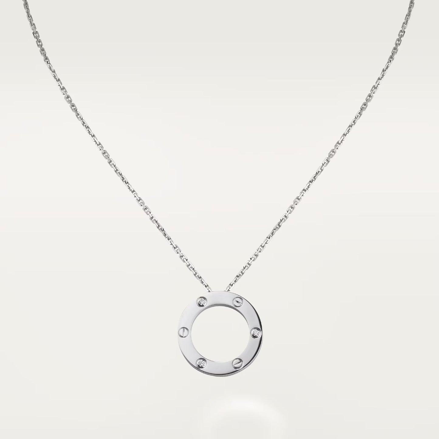 [Lumi Jewelery]LOVE NECKLACE 16MM 3 DIAMONDS