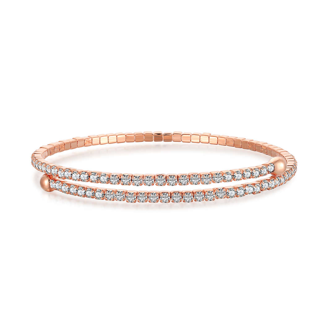 [Lumi Jewellery]Row of Diamonds Round Fashion Bracelet