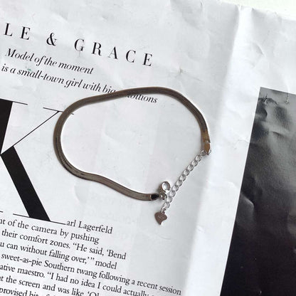 [Lumi Jewellery]Flat Snake Bone Chain Blade Necklace