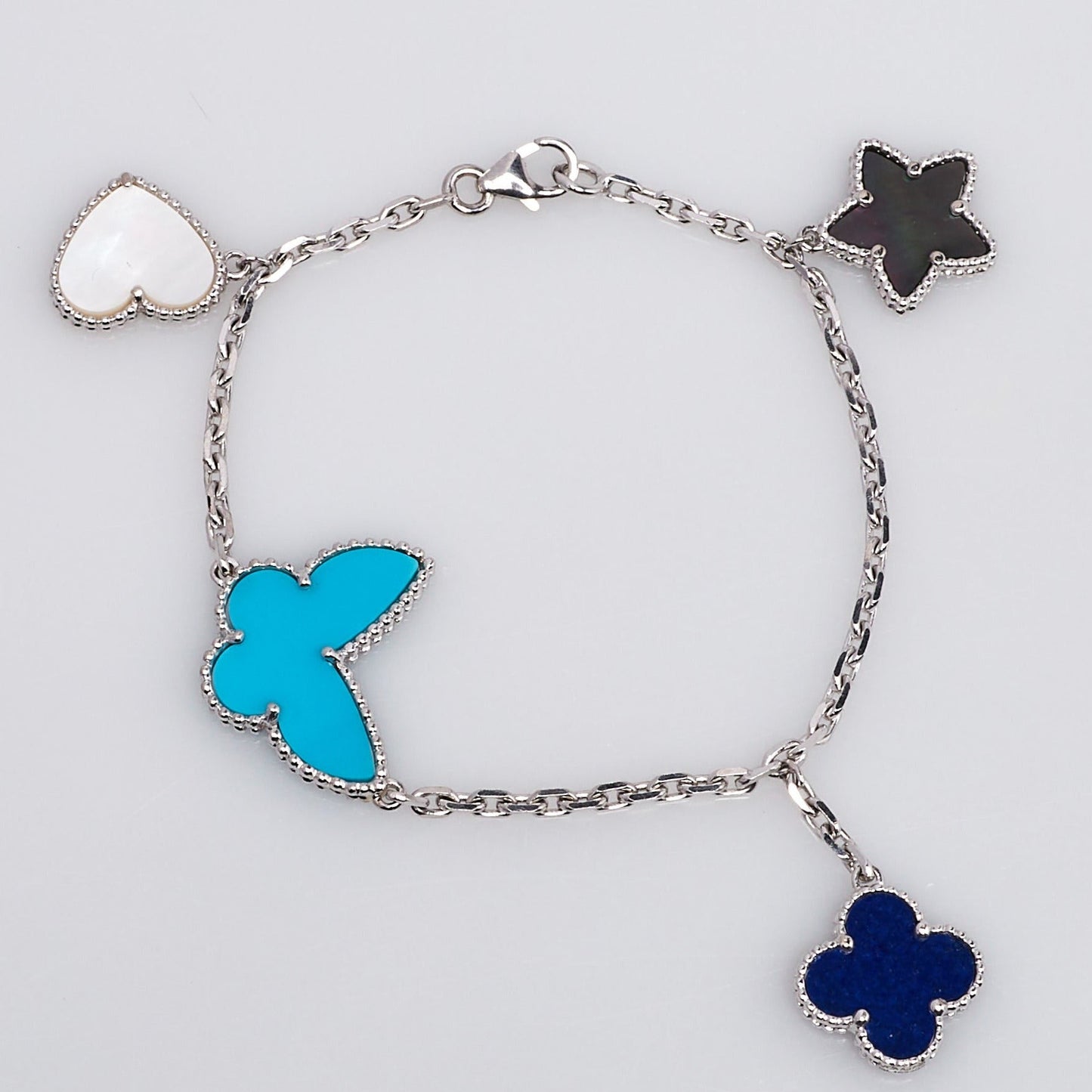 [Lumi Jewellery]LUCKY SPRING SILVER BRACELET 4 MOTIF