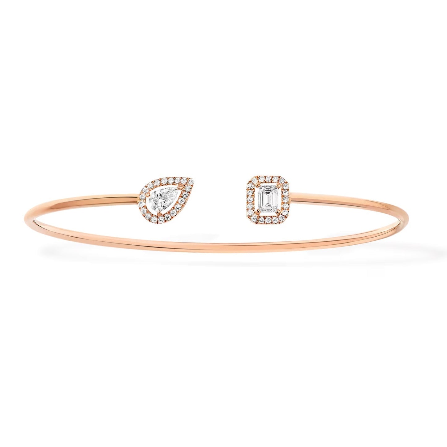 [Lumi]JONC FLEX MY TWIN TOI & MOI SILVER DIAMOND BRACELET