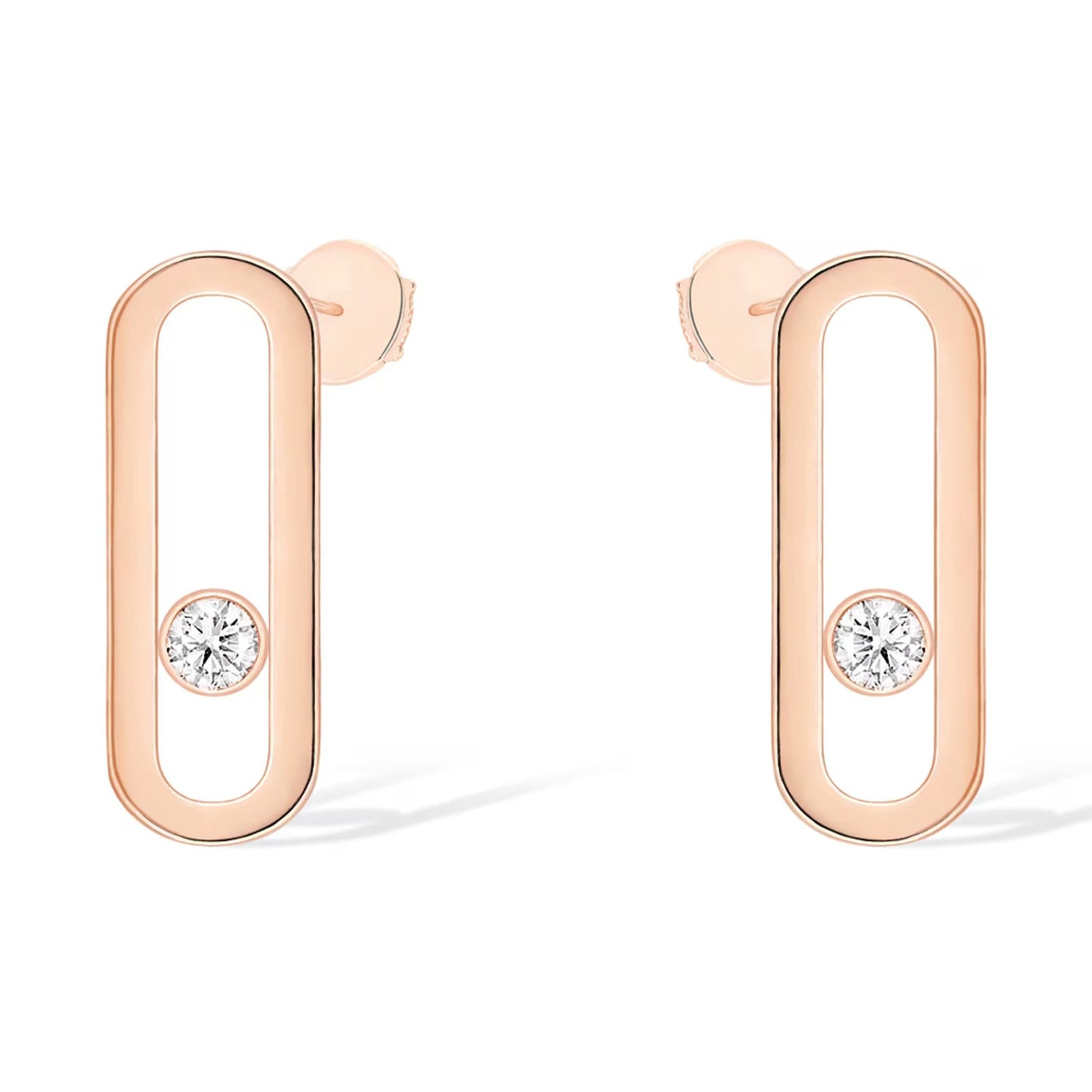 [Lumi]MOVE UNO SMALL 1 DIAMOND EARRINGS