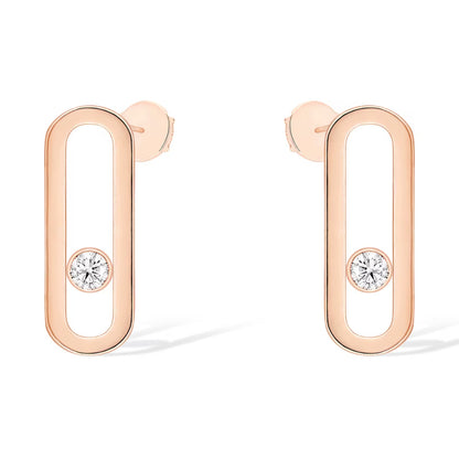 [Lumi]MOVE UNO SMALL 1 DIAMOND EARRINGS