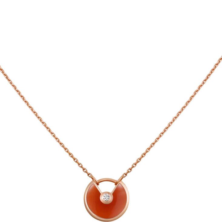 [Lumi Jewellery]AMULETTE GOLD CARNELIAN ONYX NECKLACE