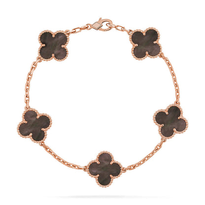 [Lumi Jewellery] CLOVER 5 MOTIF GRAY MOP BRACELET COLLECTION