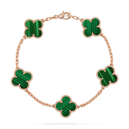 [Lumi Jewellery] CLOVER 5 MOTIF MALACHITE BRACELET COLLECTION